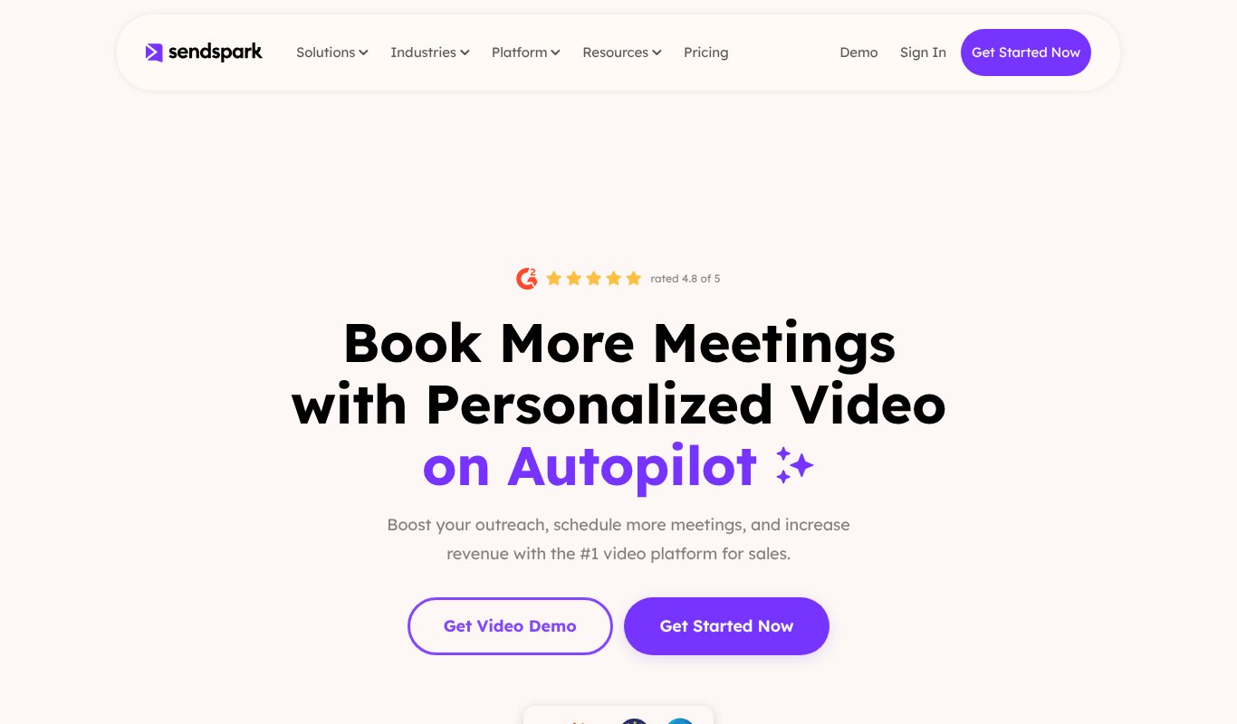 Sendspark homepage