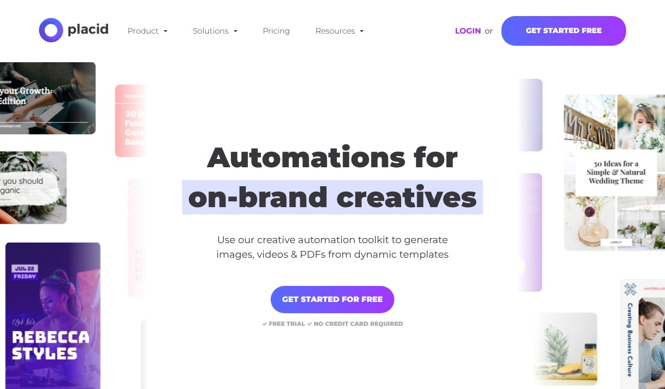 Placid homepage