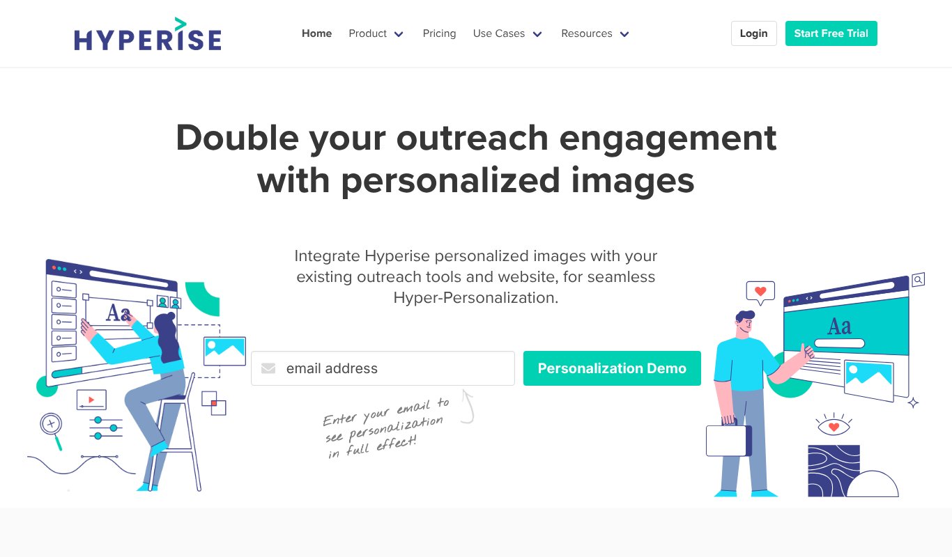 Hyperise homepage