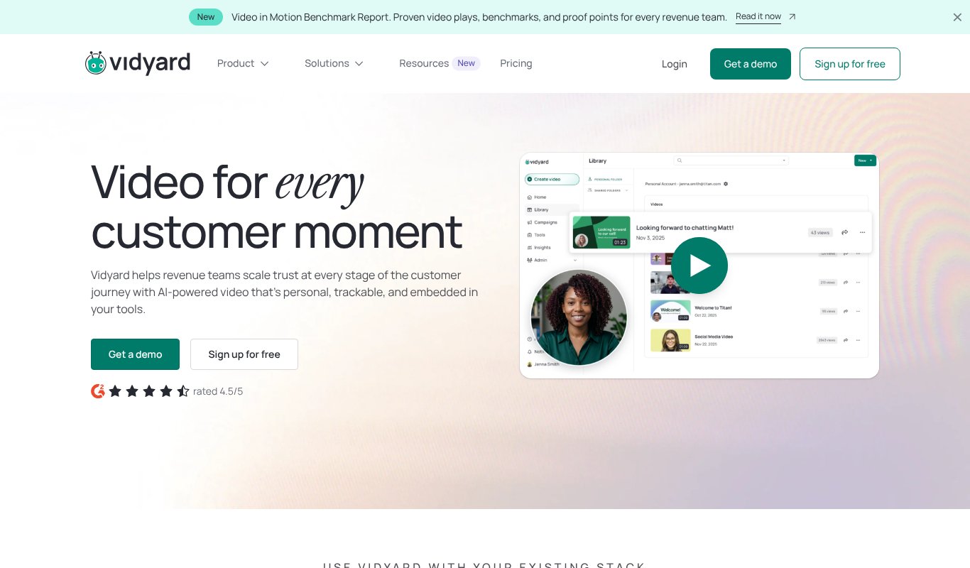 Vidyard homepage