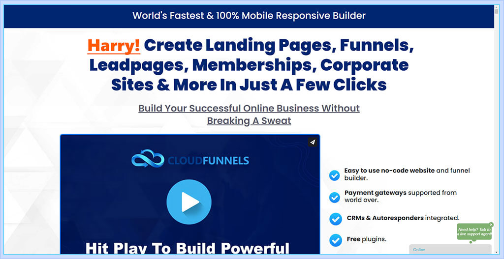 Selli landing page personalization interface
